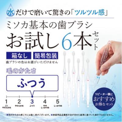 ふるさと納税 箕面市 【お試し】MISOKA 基本の歯ブラシ 6本セット(箱なし / 簡易包装)