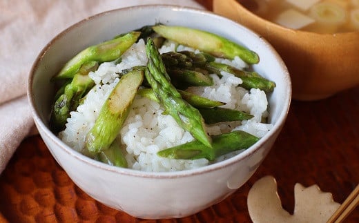 アレンジ一例：アスパラご飯