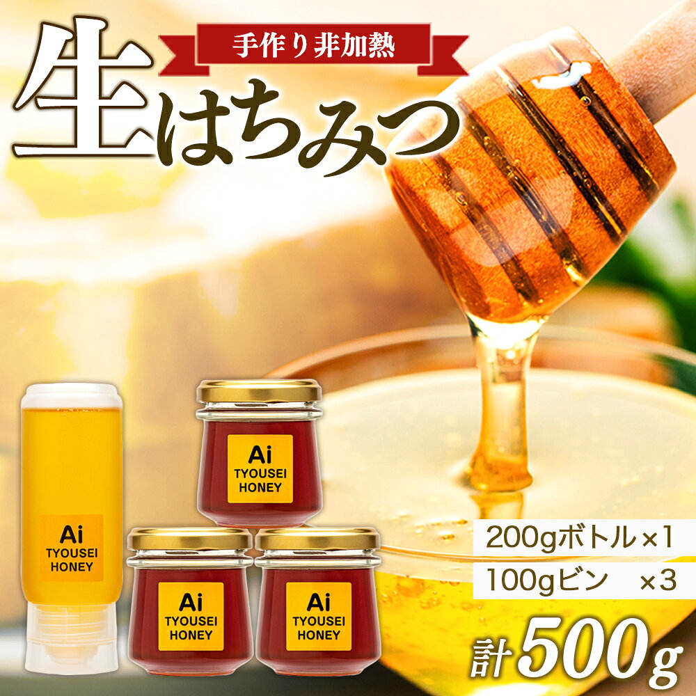 【ふるさと納税】手づくり非加熱生はちみつ 500g 国産 6瓶 蜂蜜 はちみつ ハチミツ 非加熱 千葉県産 ふるさと 納税 千葉県 長生村