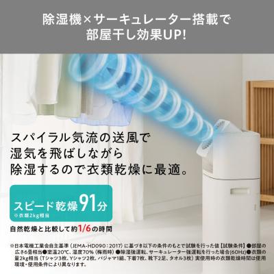 ふるさと納税 角田市 サーキュレーター衣類乾燥除湿機　デシカント式　5L　IJDC-P60-C　アイボリー |  | 01