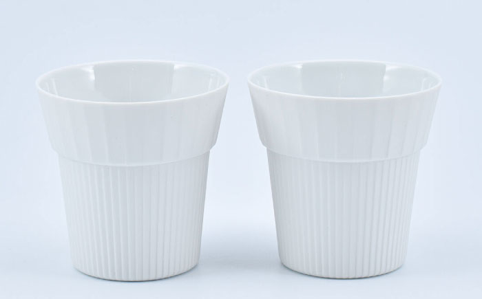 【有田焼】UTSUA Cup Medium Gloss white カップ2点  / 食器 ギフト 贈答用 陶磁器 プレート やきもの / 佐賀県 / 株式会社まるぶん [41APCD069]