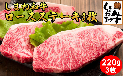 しまね和牛　ロースステ－キ3枚（220ｇ×3枚） 322032_DQ009