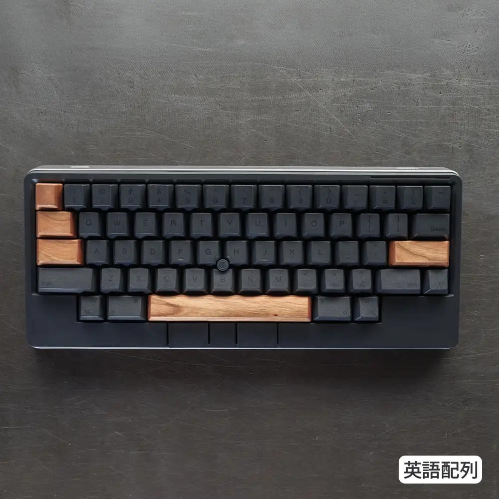 HHKB Studio専用 木製キートップ 英語配列 ブラックチェリー ／ HHKB Studio キートップ 木製キーボード ブラックチェリー 無垢材 キーキャップ 経年変化 カスタムキーボード 静