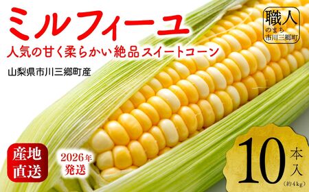 2026年発送！【山梨県市川三郷町産】Inakakara「ミルフィーユ」10本入[5839-2168]