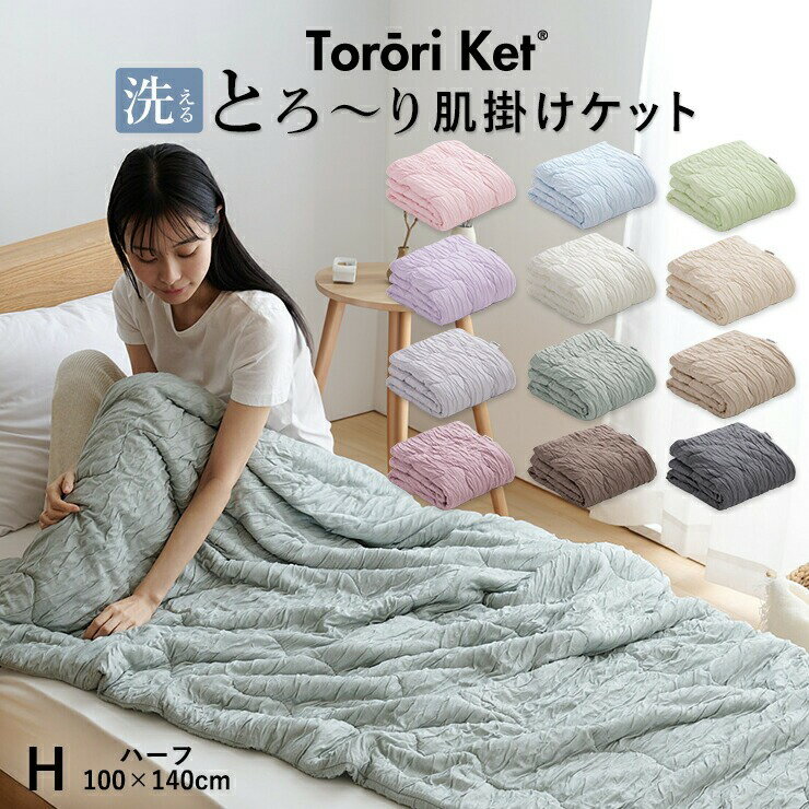 【ふるさと納税】ミニ とろーりケット 肌掛け 布団 ハーフ 洗える 100 × 140cm 専用洗濯ネット付き 選べる カラー 7色 とろーり 柔らか 掛け心地 衛生的 春 夏 秋 子供用 最適 ドレープ性 レーヨン 吸湿性 ひんやり ポリエステル マイクロ 長繊維 清潔 久留米市 送料無料