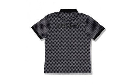 BUNCUREY　ゴルフウェア　モノグラム半袖ポロシャツ（BM23SS-01-006）ブラック／サイズ4