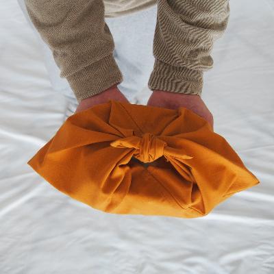 ふるさと納税 田原本町 あづま袋 Sサイズ 1セット/カラー キツネ/お弁当袋に。