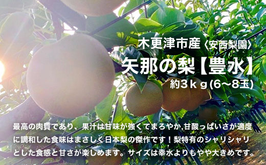 【先行予約】木更津市産　矢那の梨【豊水】〈安西梨園〉 KCO002