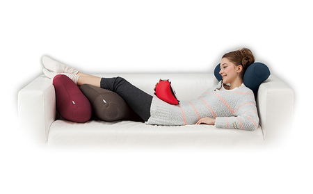 【MOGU-モグ‐】プレミアム　トライパッドクッション〔 クッション ビーズクッション リビングクッション まくら 枕 〕 ﾈｲﾋﾞｰ