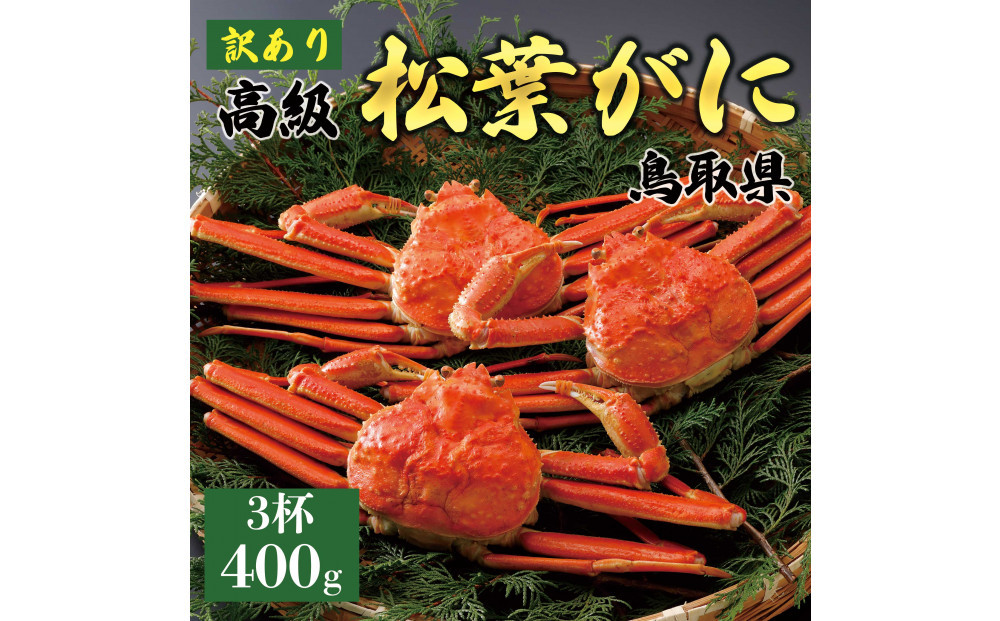 1062.【2025年11月発送】特撰 松葉がに（茹）【訳あり】400g超のサイズ 食べ応えあり 3杯 313726_BS057