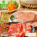 【ふるさと納税】松阪牛 玉城豚 赤身 しゃぶしゃぶ 数量限定 肉 牛肉 豚 贈り物 ギフト プレゼント BBQ 敬老の日 勤労感謝の日 セット コラボ 600g ブランド牛 高級 和牛 日本三大和牛 国産 霜降り 厳選 香り 舌触り 小林牧場 ミライエ牛肉店 三重県 玉城町