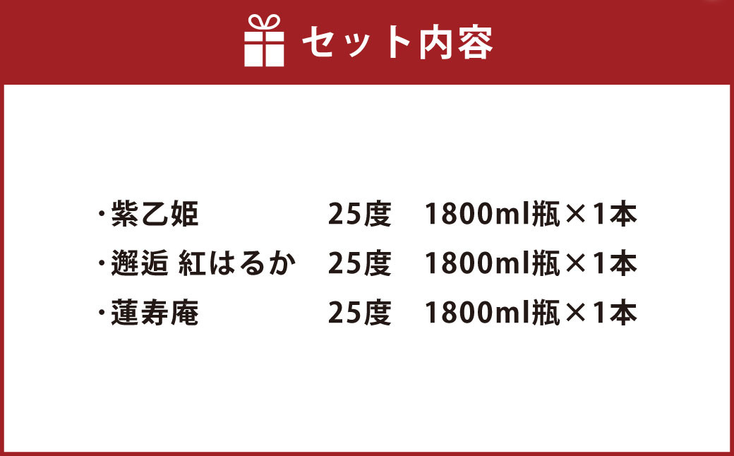 熊本の銘店がオススメする熊本県産酒こだわり芋焼酎 1800ml 3本セット