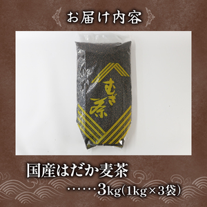 麦茶 のどごしさやか はだか麦茶 1kg 入れ 3袋 麦茶    