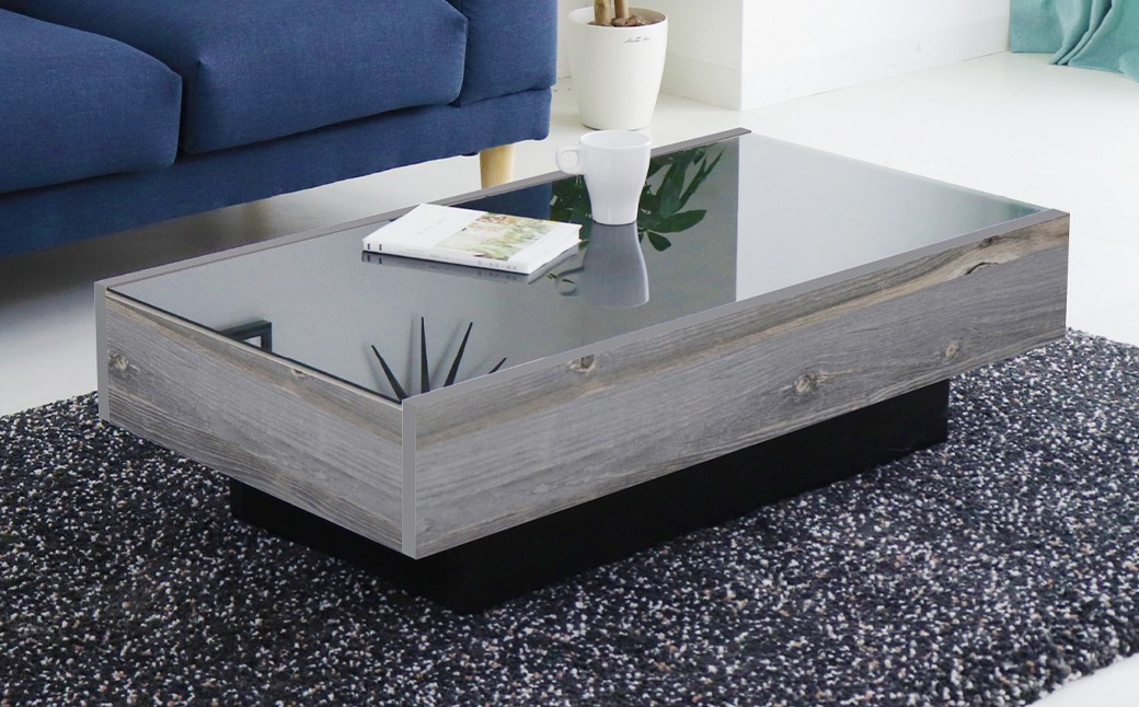 ルキア105センターテーブル WH・BR・GY