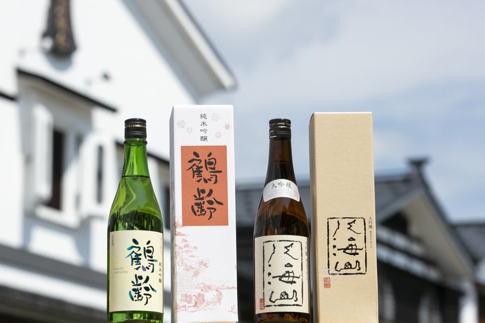 
越後の名酒「鶴齢」純米吟醸・「八海山」 大吟醸 四合瓶セット
