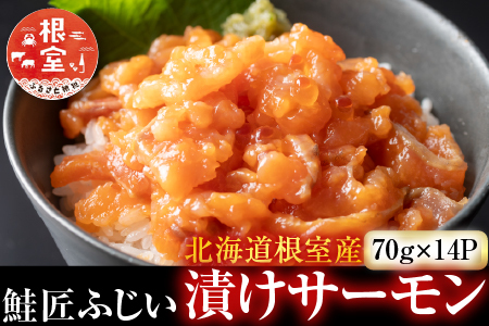 【北海道根室産】[鮭匠ふじい]漬けサーモン丼の具14P B-42026