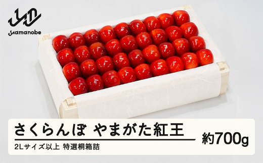 
            《先行予約》2025年 山形県産 やまがた紅王 特選桐箱詰約700g やまのべ多田耕太郎のさくらんぼ tn-ybxxk700
          