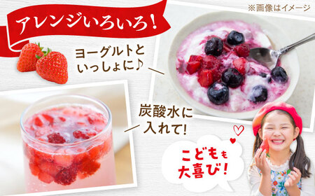 【全2回定期便】訳あり冷凍いちご「博多あまおう」1kg（加工用）  桂川町/株式会社やまやコミュニケーションズ[ADAN064]