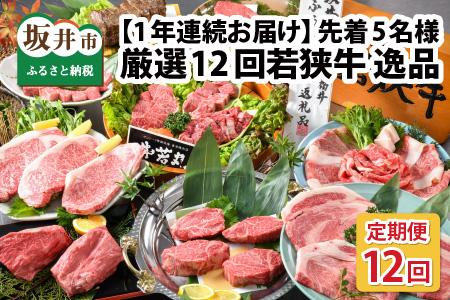 【1年間連続お届け】 厳選12回 『若狭牛 逸品』 ～毎月あなたの食卓へ～ ESSEふるさとグランプリ2023 肉加工品部門 金賞受賞！【W-1801】