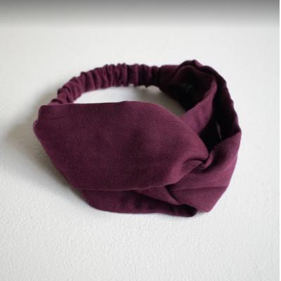 ふるさと納税 葛飾区 創業120年余!丸枡染色のpurple/アップサイクルなヘアターバンSOLID　東京葛飾区柴又 |  | 01