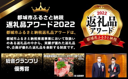 宮崎牛(A5)スライス食べ比べ600g_AC-0106_(都城市) すき焼き しゃぶしゃぶ 赤身スライス ローススライス A5 ギフト 贈答用