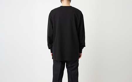 【Yonetomi】米富繊維 NEW BASIC T-SHIRT  LONG SLEEVE 黒 ブラック 服 洋服 ユニセックス メンズ レディース ブランド 数量限定 山形県 山辺町 サイズ1 yt