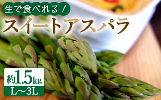 【生で食べられる】スイートアスパラ L〜3L 約1.5kg / アスパラ あすぱら アスパラガス 3L 増田農園 アスパラガス 甘い / 南島原市 / 贅沢宝庫 [SDZ014]