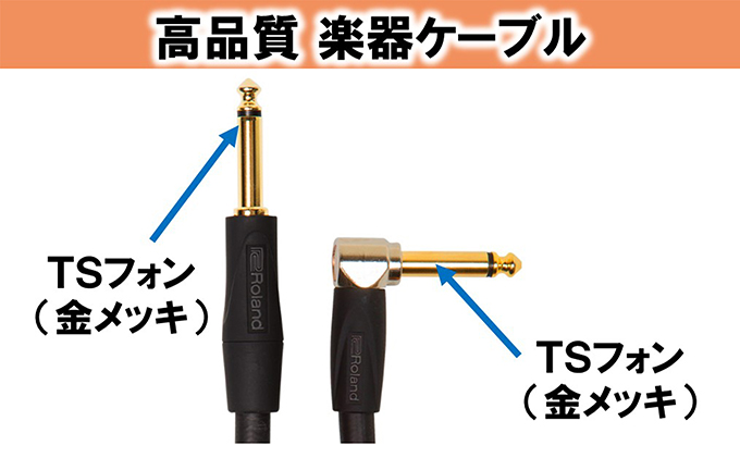 【Roland純正】高品質楽器ケーブル 1.5m/RIC-G5A【配送不可：離島】
