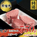 【ふるさと納税】 【常陸牛 特選A5】ヒレ ステーキ 250g × 3 枚 ひたちぎゅう ヒタチギュウ ひれ すてーき ぎゅうにく ギュウニク 牛肉 750g いばらき 茨城 イバラキ