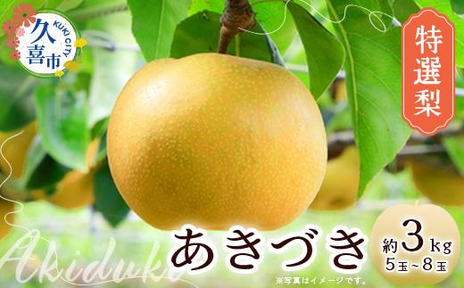 
            【先行予約 数量限定】梨 あきづき 約3kg 5玉～8玉 | 先行予約 梨 フルーツ あきづき 果物 みずみずしい 産地直送 限定品 贈り物 新鮮 お取り寄せ デザート ギフト 風味豊か 大玉 香り 甘い 限定 期間限定 数量限定 果樹 宮野梨園 久喜市 菖蒲 埼玉県
          
