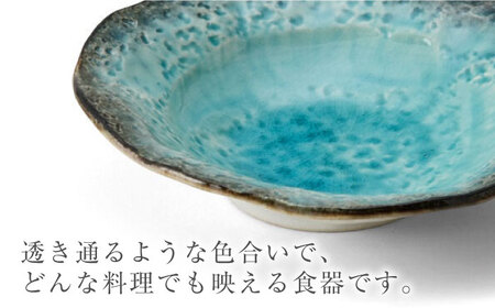 【美濃焼】KANADE サラダボウル ブルー 5枚セット【丸利玉樹利喜蔵商店】器 サラダ きれい オーバル ブルー 青 セット 家族 新生活 贈り物 送料無料[MCC058]