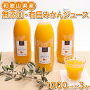 【ふるさと納税】無添加・有田みかん100%ストレートジュース1000ml×3本◇※着日指定不可※北海道・沖縄・離島への配送不可