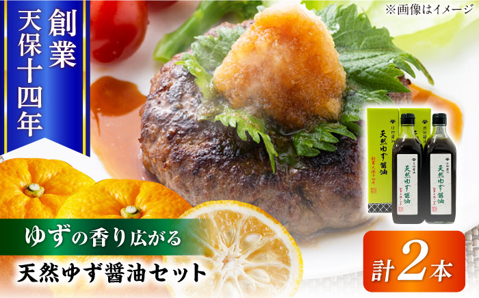 最高級 味噌醤油醸造元「日田醤油」 天然ゆず醤油 500ml×2本 日田市 / 有限会社日田醤油 [ARAJ018]