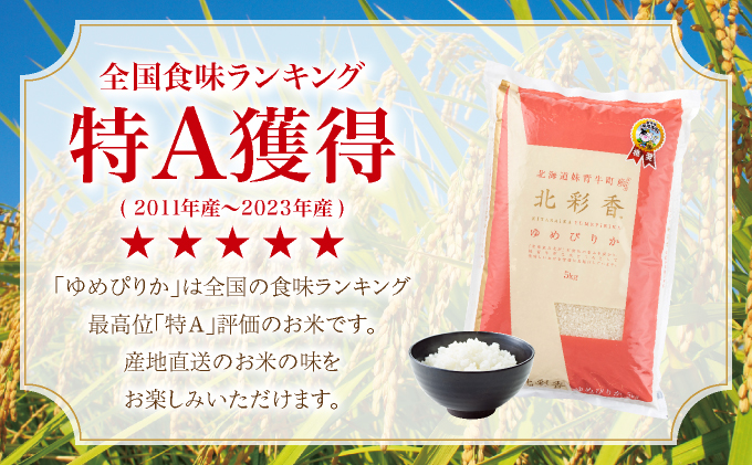 2026年1月発送 令和7年産 ゆめぴりか 白米 20kg 一括発送 【北彩香】