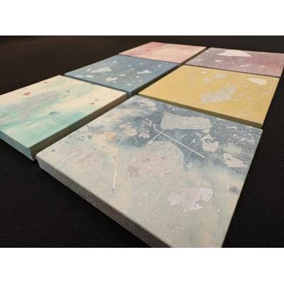 ふるさと納税 中野市 箔アートプレート三寸(裏面マグネット仕込み)　6枚選-3 |  | 01