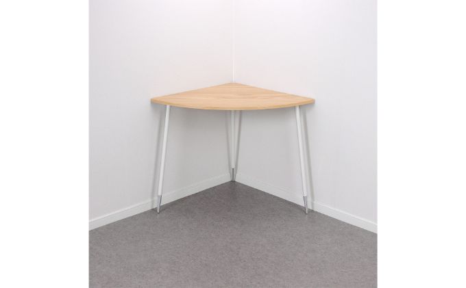 【＆FREL】FS コーナーテーブル 天板 突板 ナチュラルオーク 幅99cm 奥行67cm 高さ72cm インテリア 家具 おしゃれ シンプル 机 角にフィット コーナー用テーブル 省スペース 作業台 スタイリッシュ 耐久性 ※離島への配送不可