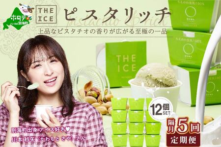 【隔月定期便】　THE ICE　ピスタリッチ12個セット×5回定期便　be003-1069-200-5（J FARM AMUSE 株式会社）（ あいす アイス アイスクリーム ピスタチオ 北海道 別海町 人気 ふるさと納税 ）