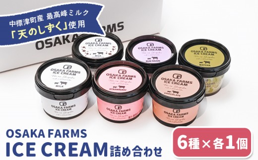 
                  OSAKA FARMS ICE CREAM 詰め合わせ6個入りセット（ミルク・チョコ・イチゴ・抹茶・チョコチップ・ラムレーズン）各1個 | ふるさと納税 北海道 中標津 詰め合わせ アイス 天のしずく 乳製品 贈り物 セット スイーツ おやつ 食後 デザート お取り寄せ ワンストップ マイページ OSAKA FARMS 中標津町【5101301】
                