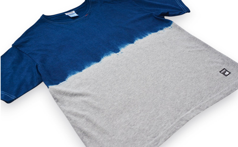 藍染めタイダイワイドTシャツ I  ASCENSION  黒部の名水染め　XL