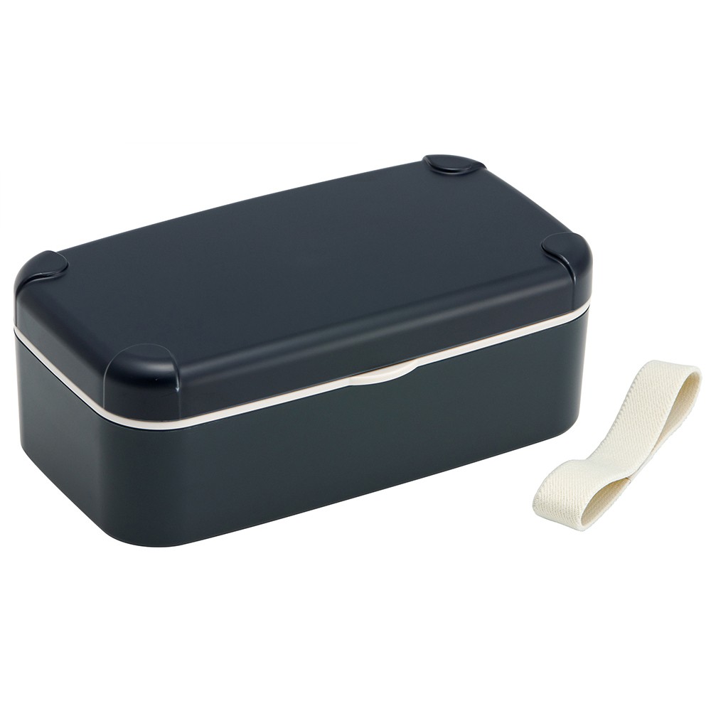 
                  スケーター 弁当箱 スマホスタンド付き 600ml 1段 箸付き 仕切り 食洗機 レンジ 対応 日本製 skater  PLB6SSH ブラック 黒色 black【ランチボックス スマホ スタンド ランチベルト】 奈良県 奈良市 なら 4-175
                