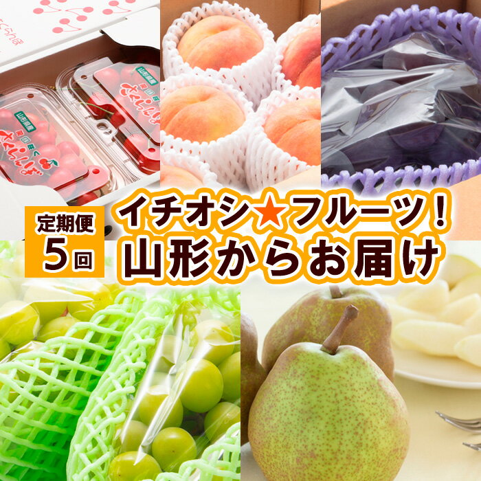 【ふるさと納税】【定期便5回】イチオシ★フルーツ！山形からお届け 【令和8年産先行予約】FS25-613 くだもの 果物 フルーツ 山形 山形県 山形市 お取り寄せ 2026年産