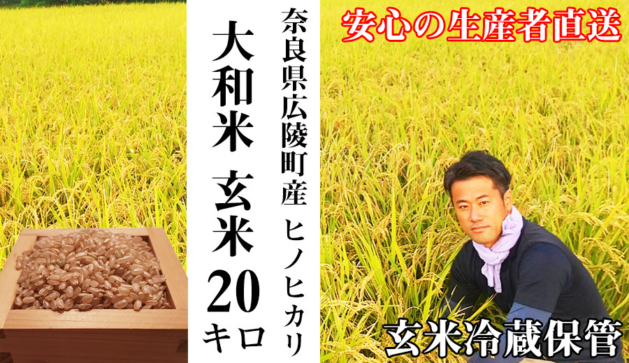 
            《新米》【令和7年度産】色彩選別加工済大和米 奈良県広陵町ヒノヒカリ玄米20kg /// ひのひかり ヒノヒカリ ブランド米 玄米 ご飯 お米 大和米 おにぎり おむすび 安心 安全 美味しい 人気 直送 奈良県 広陵町
          