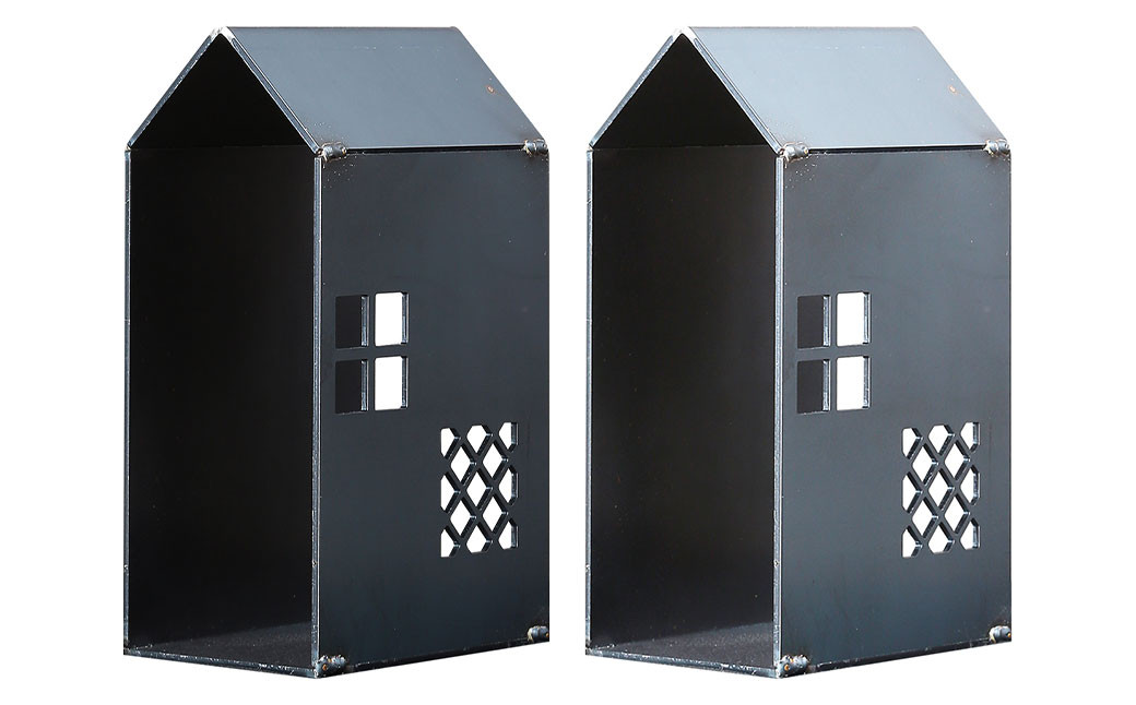 
            GRAVIRoN Domus Op.01 ブックエンド （黒皮鉄 / 酸洗鉄） 250mm×150mm×100mm 約2kg 鉄製 卓上 ストッパー
          