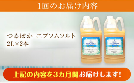 【3回定期便】エプソムソルト うるおい入浴液「つるぽかエプソムソルト」2L×2個/ 恵那市 / 回生堂 [AUAU018]