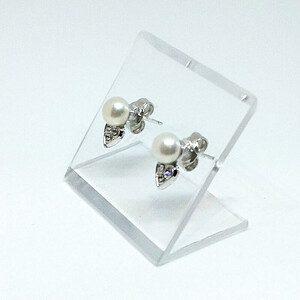 2001 真珠ピアス・ハート（淡水本真珠・ボタン） 淡水真珠 贈り物 かわいいアクセサリー カジュアル オシャレ クリスマスプレゼント 