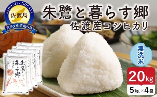 令和8年産 佐渡島産 朱鷺と暮らす郷 無洗米20kg 特別栽培米 | 新潟県産コシヒカリ 佐渡産コシヒカリ 朱鷺と暮らす郷 朱鷺認証米 特別栽培米 お米 米 無洗米 むせんまい おこめ コメ 20キロ にいがた さど 新潟県 佐渡市