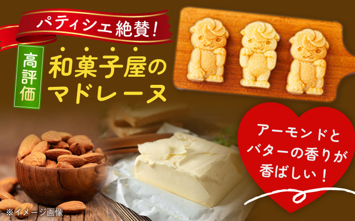 【全3回定期便】ご当地キャラつばきねこ型マドレーヌ お招きつばきねこ 12個 五島市/観光ビルはたなか [PAX046]