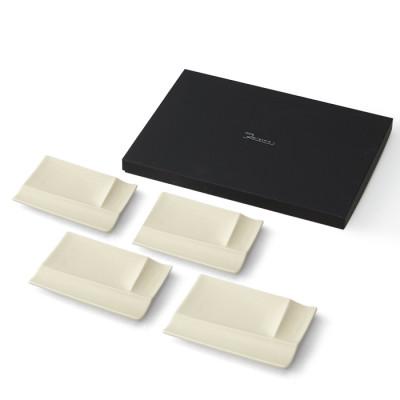 ふるさと納税 瑞浪市 【美濃焼】(miyama.)パレットプレートS　四枚組　グレージュマット |  | 01