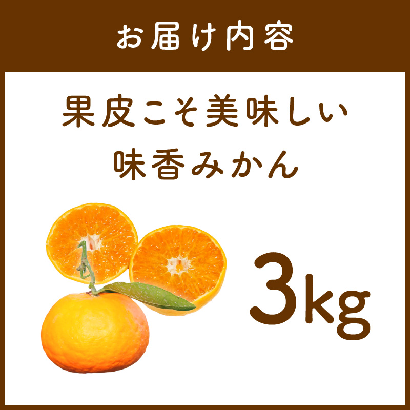 【2月上旬より配送】果皮こそ美味しい“味香みかん”3kg 222-B993_イメージ2