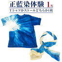 【ふるさと納税】みくりや染織 Tシャツまたはストール体験（1名）｜体験 静岡県 伝統 藍染め